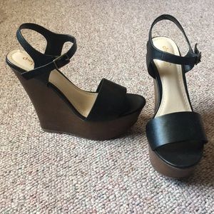 Wedge high heels
